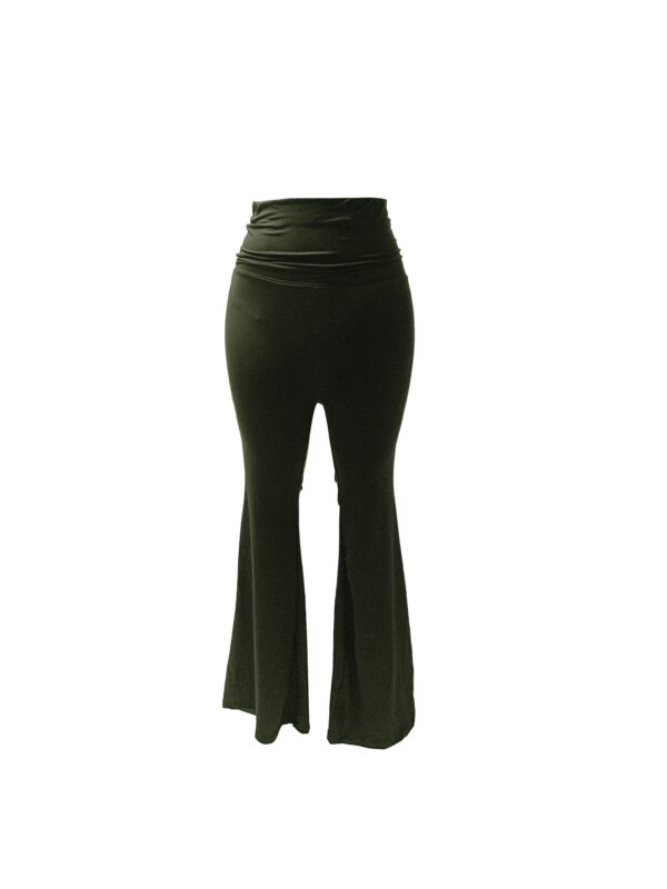 High Waist Y2K Solid Elastic Flare Leggings - Image 8