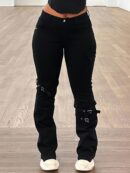 Stretchy Cargo Denim Jeans