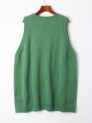 Plus Size Solid Knit Sweater Vest