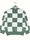 Cozy Plaid Crew Neck Sweater