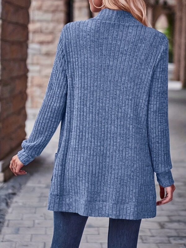 Cozy Rib Knit Cardigan for Women - Image 8