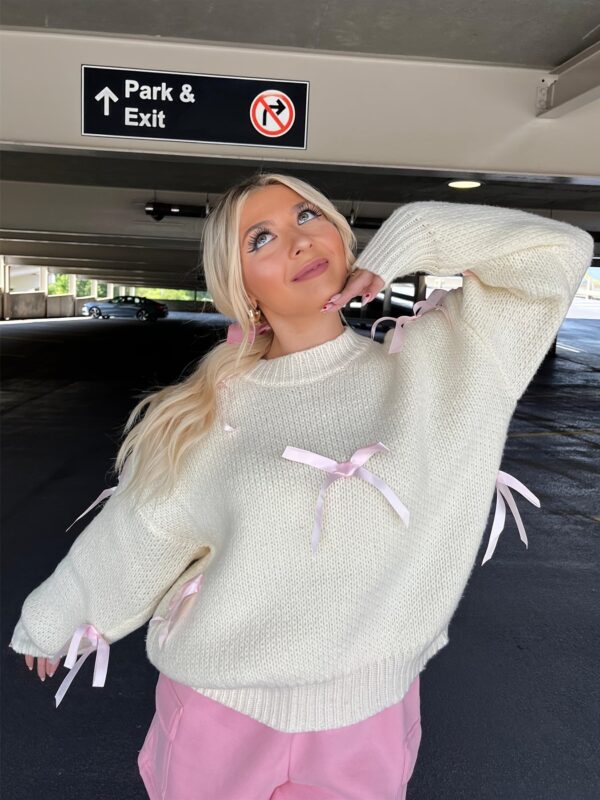 1pc Y2K Style Women'S Acrylic Knit Pullover Sweater - Image 6