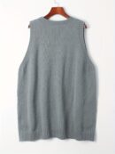 Plus Size Solid Knit Sweater Vest