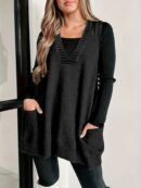 Plus Size Solid Knit Sweater Vest