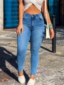 Stretchy Mid-Rise Skinny Jeans