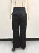 Vintage High Waist Denim Cargo Pants for Women