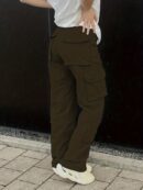 Vintage High Waist Denim Cargo Pants for Women