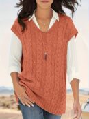 Women's All-Season Rib-Knit V-Neck Vest