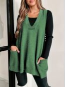 Plus Size Solid Knit Sweater Vest