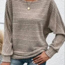 Solid Crew Neck Pullover Sweater