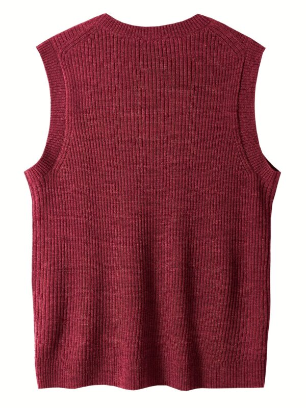Oversized Trendy Sleeveless Sweater for Males - Image 8