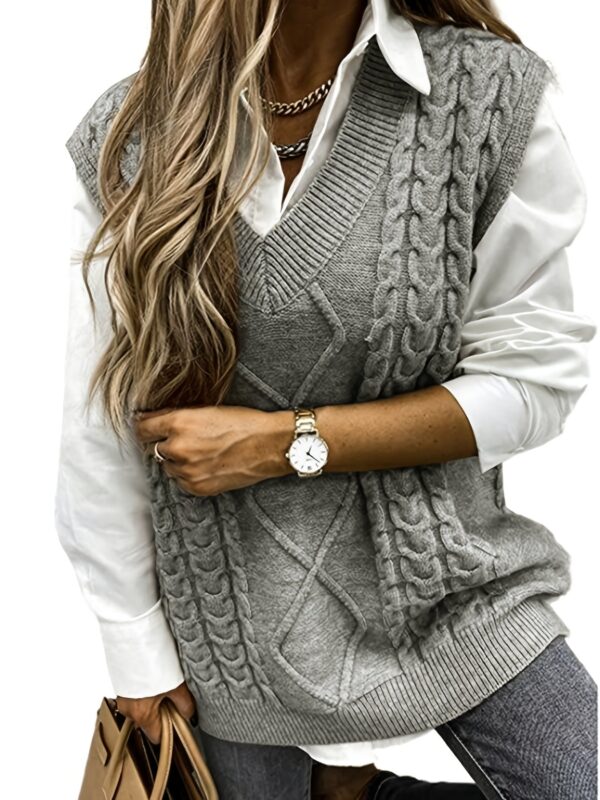 V-Neck Knit Vest: Casual, Comfortable & Chic - Image 6
