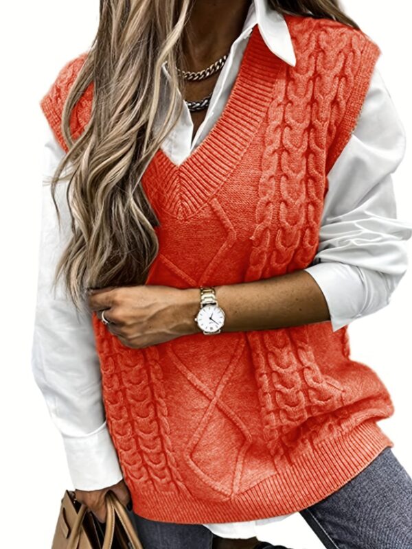 V-Neck Knit Vest: Casual, Comfortable & Chic - Image 8