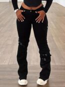 Stretchy Cargo Denim Jeans