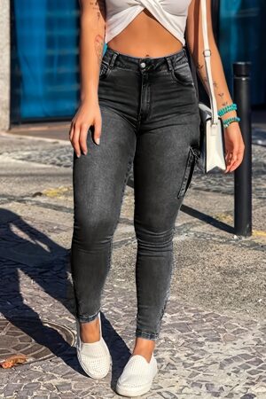 Stretchy Mid-Rise Skinny Jeans
