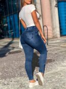 Stretchy Mid-Rise Skinny Jeans