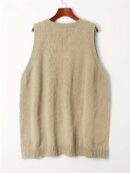 Plus Size Solid Knit Sweater Vest