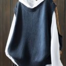 Solid Crew Neck Knitted Vest