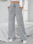 Comfortable High-Waisted Drawstring Sweatpants - Women's Fashion Clothing - Elastic Loose Fit, Long Length, Casual Style, Soft Fabric, Perfect for Daily Wear
