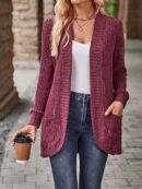 Cozy Rib Knit Cardigan for Women