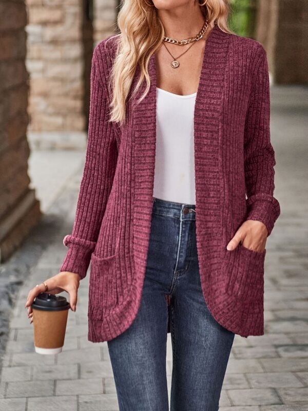 Cozy Rib Knit Cardigan for Women - Image 6