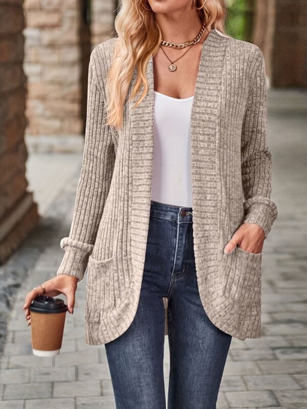 Cozy Rib Knit Cardigan for Women - Image 2