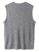 Oversized Trendy Sleeveless Sweater for Males