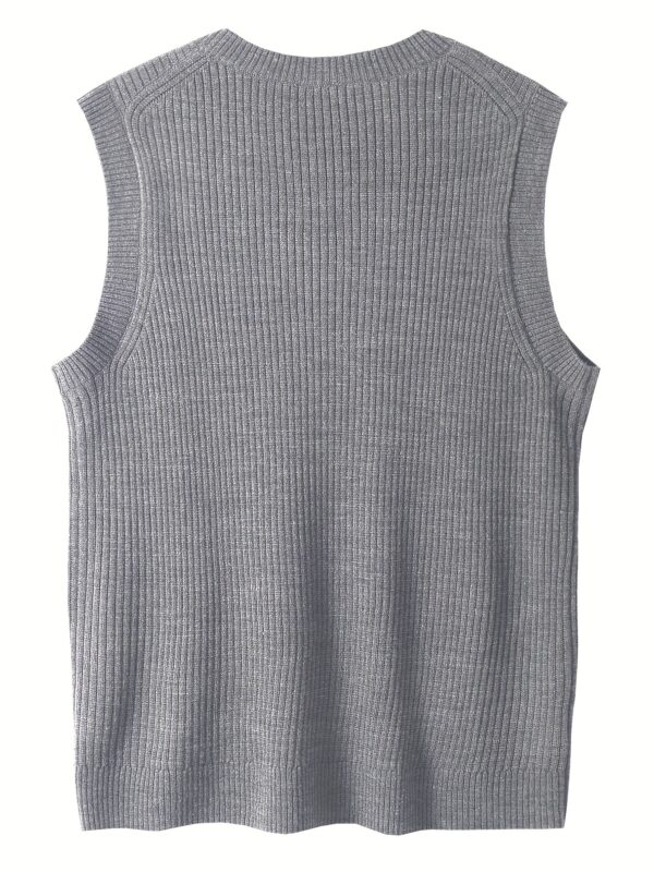 Oversized Trendy Sleeveless Sweater for Males - Image 9