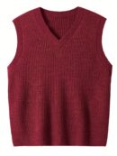 Oversized Trendy Sleeveless Sweater for Males