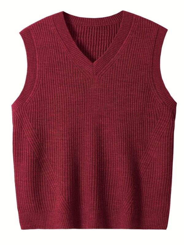 Oversized Trendy Sleeveless Sweater for Males - Image 3