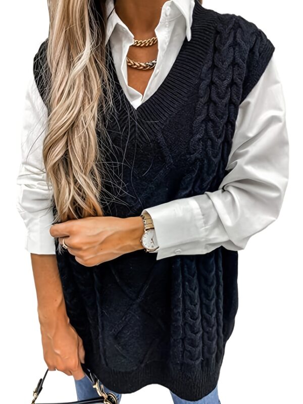 V-Neck Knit Vest: Casual, Comfortable & Chic - Image 10