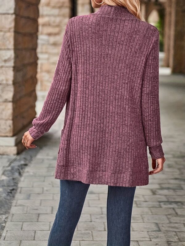 Cozy Rib Knit Cardigan for Women - Image 9
