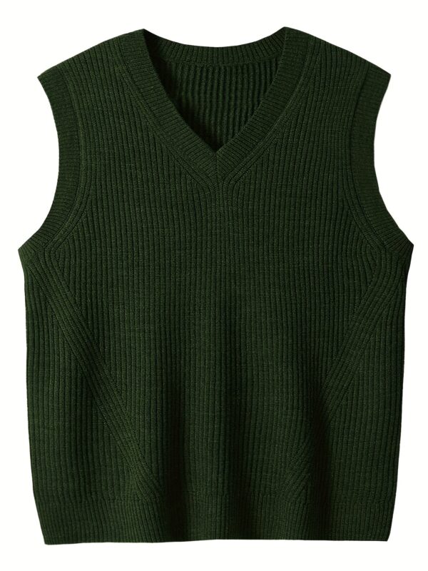 Oversized Trendy Sleeveless Sweater for Males - Image 2