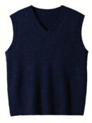 Oversized Trendy Sleeveless Sweater for Males