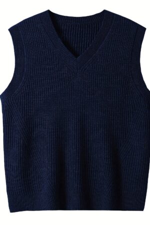 Oversized Trendy Sleeveless Sweater for Males