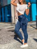 Stretchy Mid-Rise Skinny Jeans