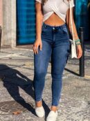 Stretchy Mid-Rise Skinny Jeans