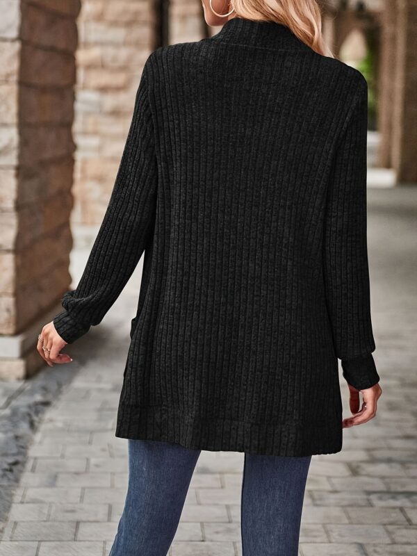 Cozy Rib Knit Cardigan for Women - Image 10